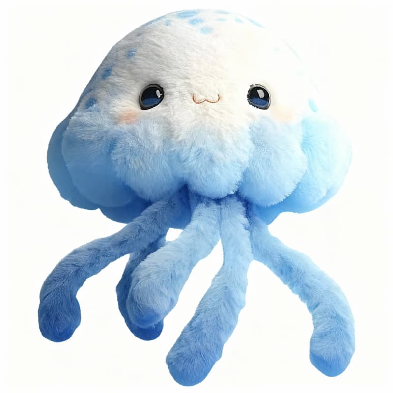 Blue 6" Jellyfish Plush by ToyNeighbor, featuring soft fabric and marine life design, perfect for cuddling and decor.