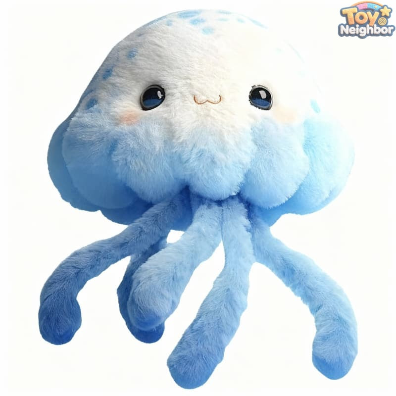 Blue 6-inch Jellyfish plush toy by ToyNeighbor, featuring soft fabric and cute, whimsical design for marine life lovers.