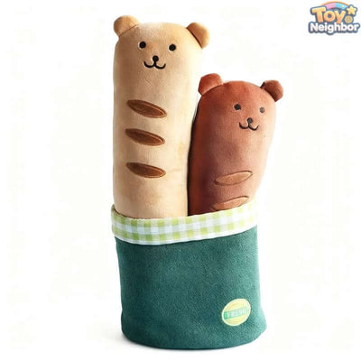 ToyNeighbor 法棍熊 plushie, 52 cm tall, featuring a cute bear design with a baguette for a unique and playful look.