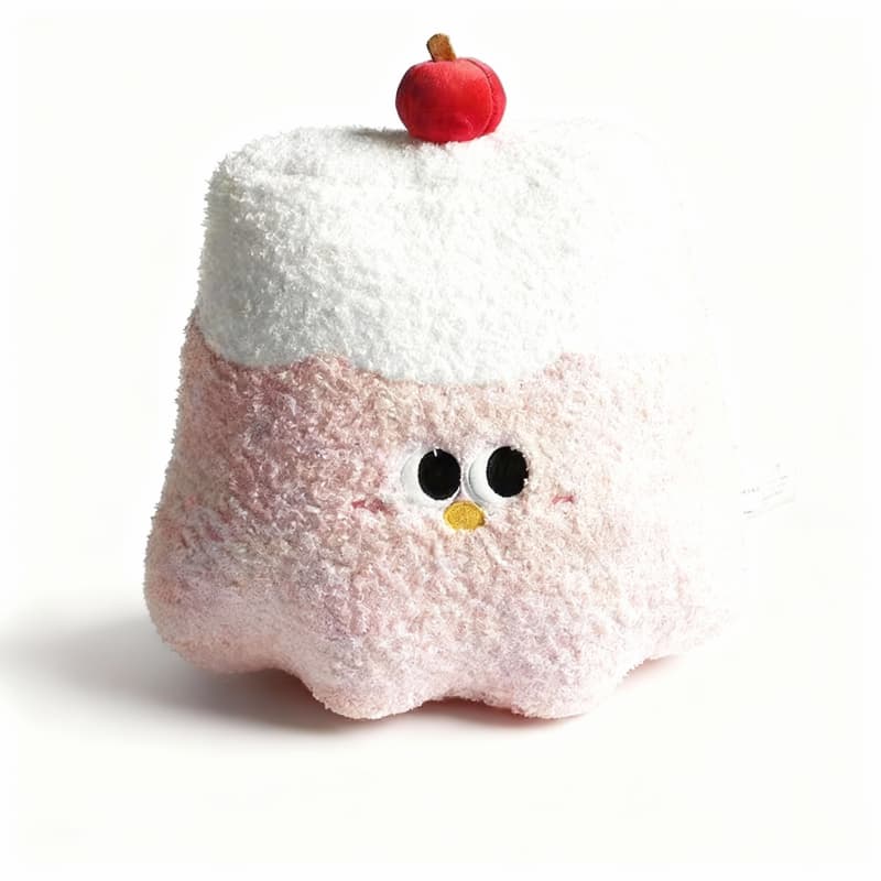 ToyNeighbor cherry pudding plushie, 38cm tall, featuring a cute face and soft texture, ideal for cuddling or display.