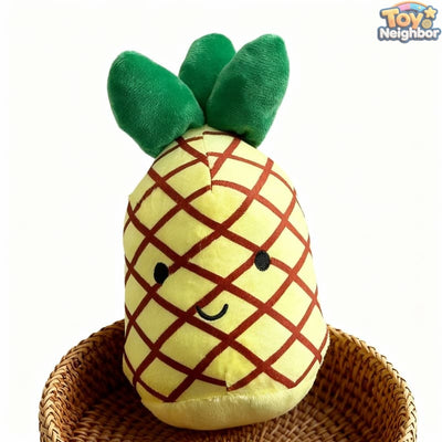 ToyNeighbor plushie pineapple pet toy, soft and colorful, perfect for playful pets to chew and cuddle.