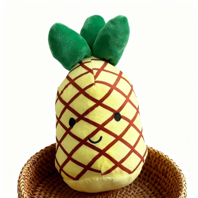 Plush ToyNeighbor pineapple-shaped pet toy, featuring a soft texture and vibrant colors for playful pets.