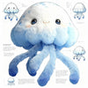 Blue 6-inch Jellyfish plushie by ToyNeighbor, featuring soft fabric and a cute, friendly design for marine life lovers.