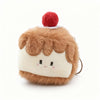 Soft 3.5" strawberry cake plush charm pendant by ToyNeighbor, featuring realistic fruit details and a cute design.