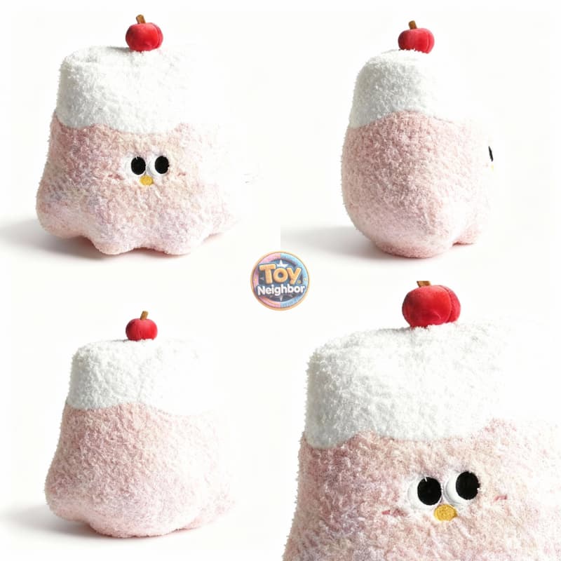 ToyNeighbor 38cm cherry pudding plushie with soft texture and cute facial features, ideal for cuddling and display.