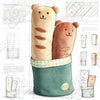 ToyNeighbor法棍熊 plushie, 52 cm tall, featuring a cute bear design with a baguette, perfect for cuddling.