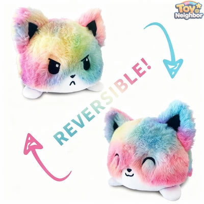 ToyNeighbor翻转猫15 plushie featuring a cute, reversible design with vibrant colors and soft texture.