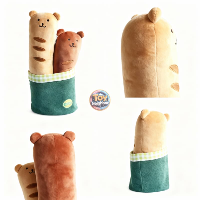 ToyNeighbor 法棍熊 plushie, 52 cm tall, featuring a cute bear design with a baguette, soft fabric texture.