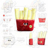 ToyNeighbor 42cm plushie of a smiling French fry, soft fabric, and vibrant yellow color, perfect for cuddling.
