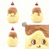 Caramel pudding plush pendant by ToyNeighbor, featuring a soft, adorable stuffed food charm, measuring 5.31 inches.
