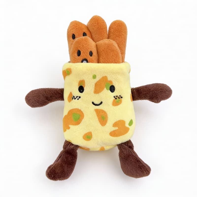 ToyNeighbor plushie of a detachable 煎饼果子, featuring vibrant colors and a soft, cuddly texture.