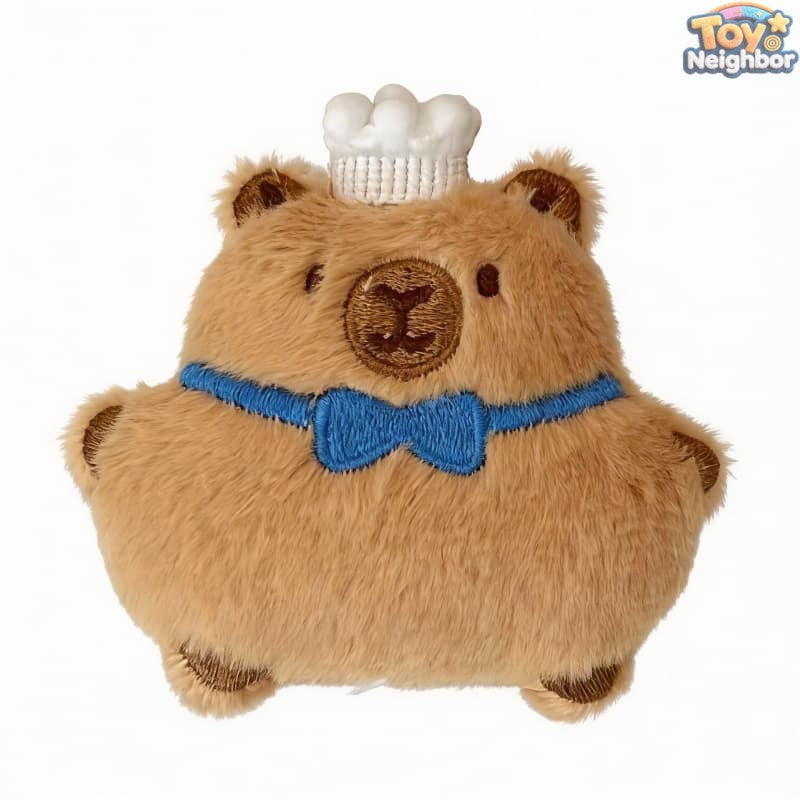 Plushie set of 6 Capybara-themed hangers from ToyNeighbor, featuring cute and colorful designs.