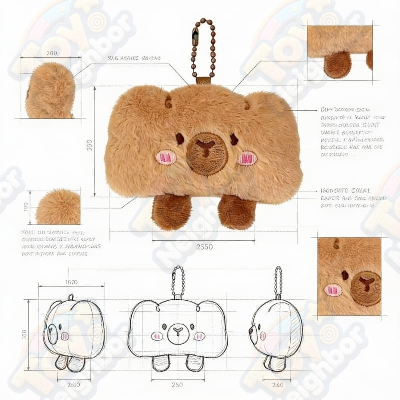 ToyNeighbor 6-piece capybara plushie set featuring adorable, soft designs perfect for collectors and animal lovers.
