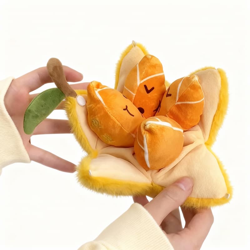 6-inch orange plushie by ToyNeighbor, featuring a soft, detachable design with a bright orange color and cute fruit shape.