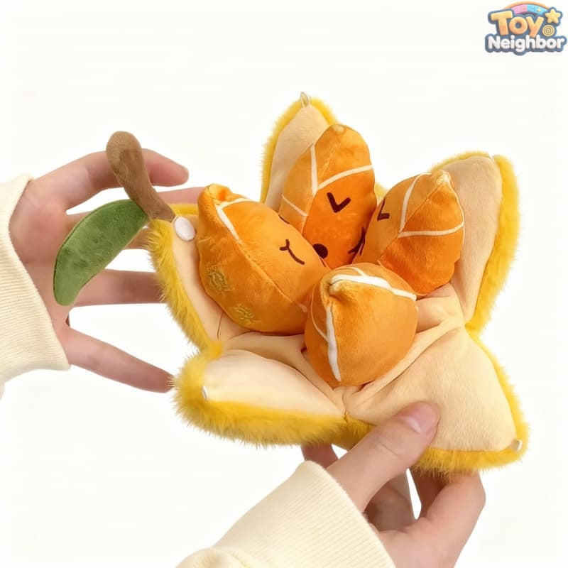 6-inch orange plushie from ToyNeighbor, featuring a soft, detachable design with a vibrant orange color.