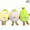 ToyNeighbor plushie fruit keychain, featuring vibrant colors and a soft, cuddly texture, hanging on a decorative display.