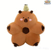 Capybara Plush Pillow with Pear | 19.7" Brown Stuffed Animal Pillow
