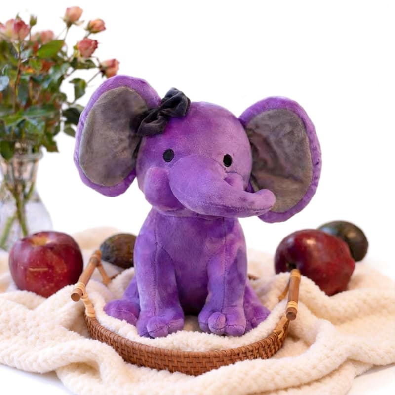 Elephant Plushie | 9.8" Purple Stuffed Animals