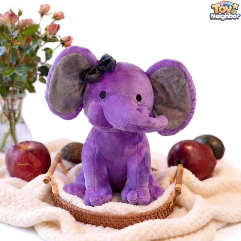 Elephant Plushie | 9.8" Purple Stuffed Animals