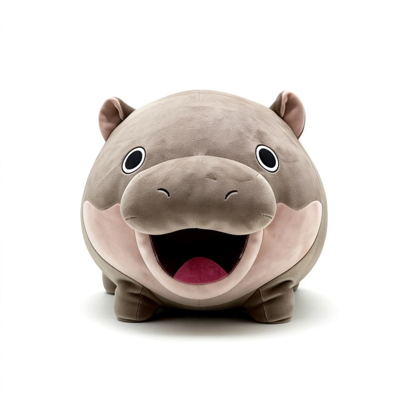 Hippo Plushie | 7.9" & 15.8" Cute Gray Stuffed Animals