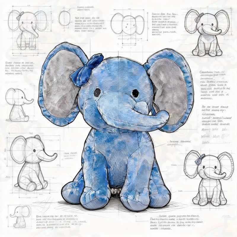 Elephant Plushie Series  | 9.8" Stuffed Animals