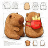 Brown capybara plushie with fries bag, 7.8 inches, by ToyNeighbor, showcasing its cute features and soft texture.
