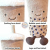 Soft plush Boba tea pillow by ToyNeighbor, available in 9 and 12 inches, featuring a cute, smiling bubble tea design.
