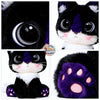 Black and white cat plushie by ToyNeighbor, 9.84 inches, featuring soft fur and a cute, adorable design.
