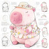 Capybara plush toy wearing a floral dress and sun hat, 11.8 inches, cute stuffed animal by ToyNeighbor.