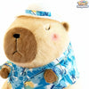Brown capybara plushie wearing a Hawaiian shirt, 11.8 inches, cute stuffed animal from ToyNeighbor.