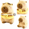 Cute 11.8" ToyNeighbor capybara plushie with yellow swim ring and glasses, perfect for cuddling and playtime.