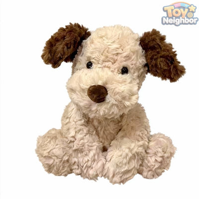 Soft creamy white Shaggy Puppy Plushie by ToyNeighbor, 11.8 inches, featuring fluffy fur and a friendly expression.