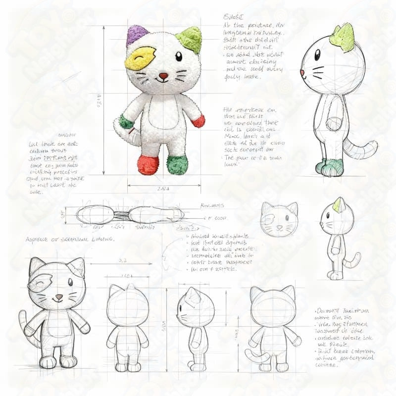 Cute Cat Plushie by ToyNeighbor, 13.78 inches, soft stuffed animal doll with a friendly expression and cuddly fur.