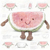 ToyNeighbor watermelon plush stuffed animal, 13-23 inches, cute fruit-shaped doll with a smiling face and soft texture.