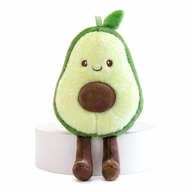 ToyNeighbor 7.8" avocado plushie with a smiling face, featuring soft texture and cute design, perfect for cuddling.
