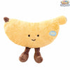 Cute smiling face banana plushie by ToyNeighbor, 7.87 inches, soft and cuddly stuffed vegetable toy.