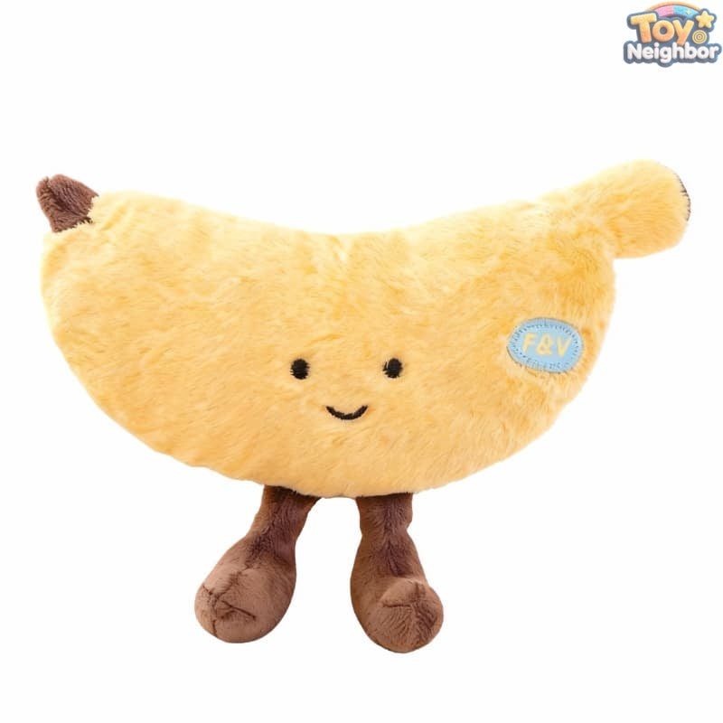 Cute smiling face banana plushie by ToyNeighbor, 7.87 inches, soft and cuddly stuffed vegetable toy.