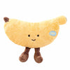 ToyNeighbor 7.87" banana plushie with a cute smiling face, soft texture, perfect for cuddling or decoration.