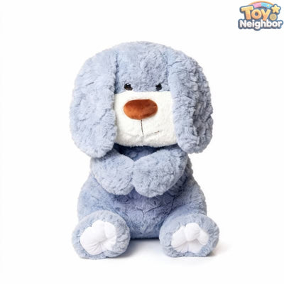 Blue ToyNeighbor plushie, 14.96" ultra soft blue dog stuffed animal with floppy ears and a friendly expression.