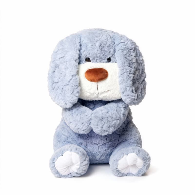 Ultra soft blue dog plushie by ToyNeighbor, measuring 14.96 inches, featuring a cuddly design perfect for all ages.