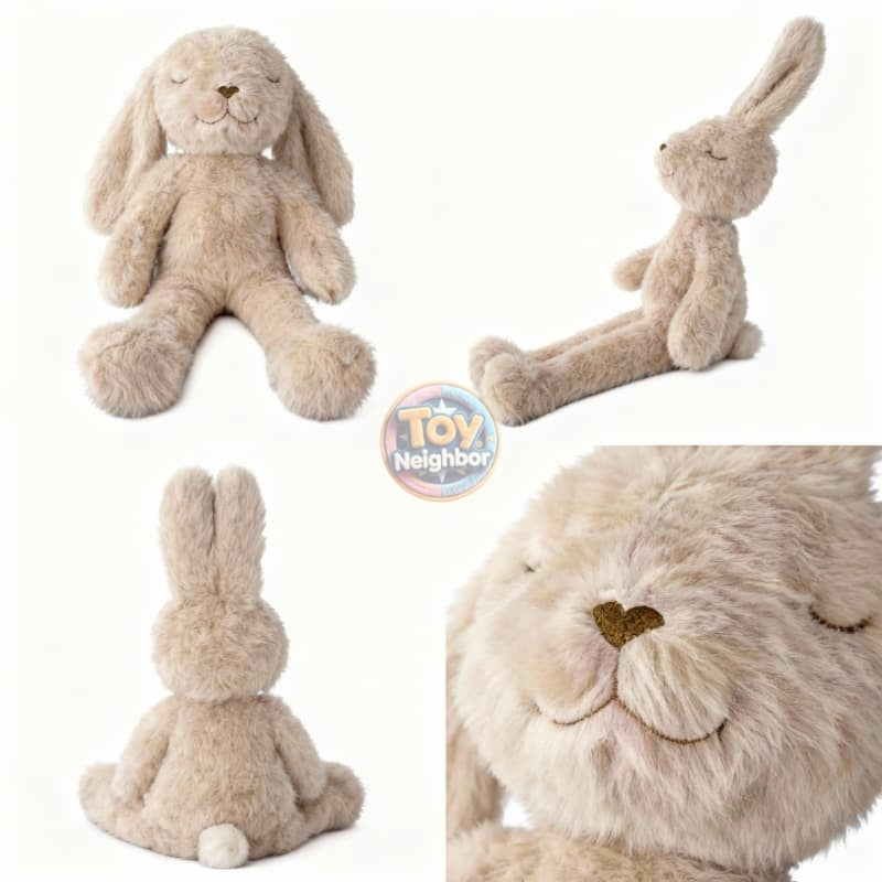 Soft brown Bunny Plushie by ToyNeighbor, measuring 13.78 inches, showcasing its cozy, cuddly design.
