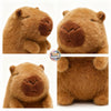 Brown capybara plush with detachable apple bag, 7.8 inches, cute stuffed animal by ToyNeighbor.