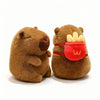 Brown capybara plushie with fries bag, 7.8 inches, by ToyNeighbor, showcasing its cute features and soft texture.