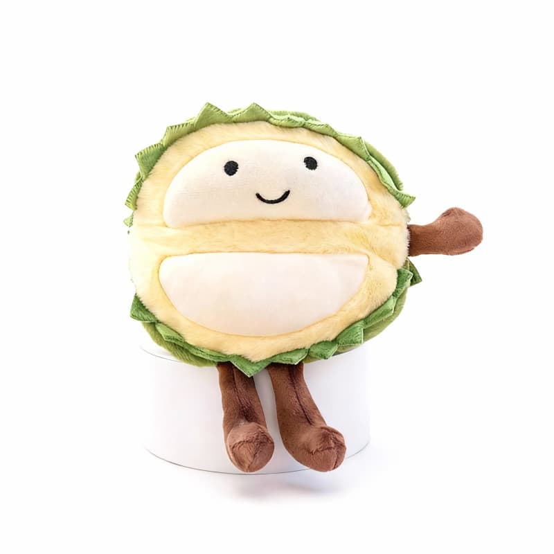 ToyNeighbor 7.87" durian plushie with a smiling face, soft and cute, perfect for cuddling and decor.