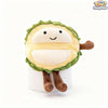 Cute 7.87" durian plushie by ToyNeighbor with a smiling face, soft texture, and vibrant color.