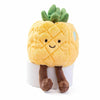 Soft 7.87" pineapple plushie with a cute smiling face, designed by ToyNeighbor for cuddly fun and decoration.