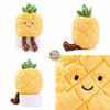 Soft pineapple plushie with a smiling face, 7.87 inches, by ToyNeighbor, perfect for cuddling and decoration.