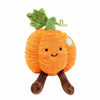 Cute smiling face pumpkin plushie by ToyNeighbor, 7.87 inches, soft stuffed vegetable, perfect for cuddling and decor.