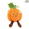 Soft pumpkin plushie with a smiling face, 7.87 inches, by ToyNeighbor, perfect for cozy decoration or cuddly playtime.