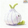 Smiling Garlic Plushie by ToyNeighbor, 9.84" soft cute stuffed vegetable with a cheerful expression.
